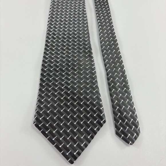 J. Ferrar Black / Silver Men's Tie 4" x 61" - Picture 2 of 3